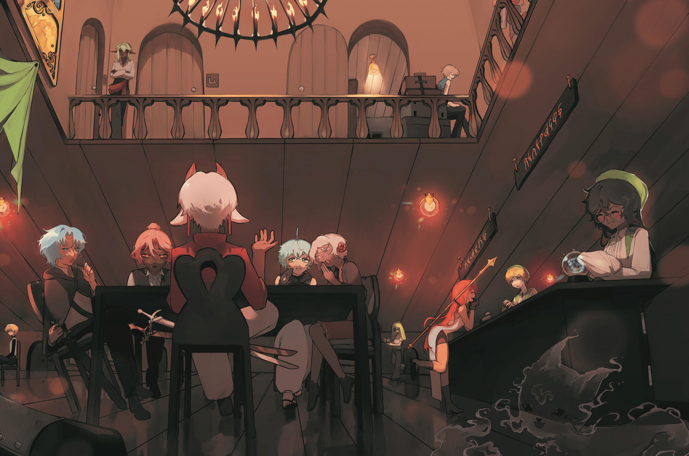 In the guild hall